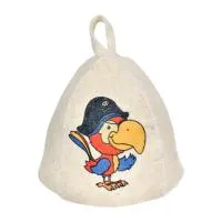 шапка для бани попугай hot pot банные штучки