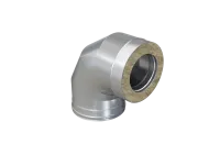 колено феррум утепленное угол 90° нержавеющее (430/0,5мм)/оцинкованное, ф150/210, по воде