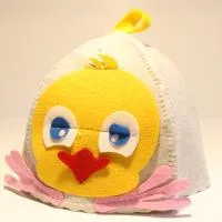 шапка банная с аппликацией "цыпленок"