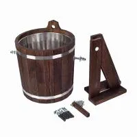 обливное устройство 16л с нержавеющей вставкой woodson дуб темный