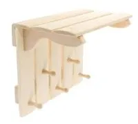 полка-вешалка 5 крючков "классик", бацькина баня