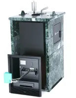 печь для бани изистим сочи м2 premium в 3-х с.кожухе из змеевика вход тыл. закр.верх ггу-40 эл.подж