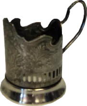 подстаканник никель с позолотой герб рф