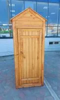 туалет дачный деревянный 2,2х1х0,9 м, крыша двухскатная, стульчак, банный перец