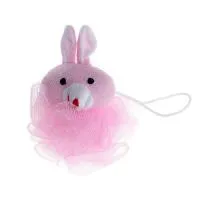 мочалка детская зайка, текстиль, доляна