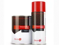 эмаль elkon термостойкая, серебристая, (аэрозоль 0,52л)