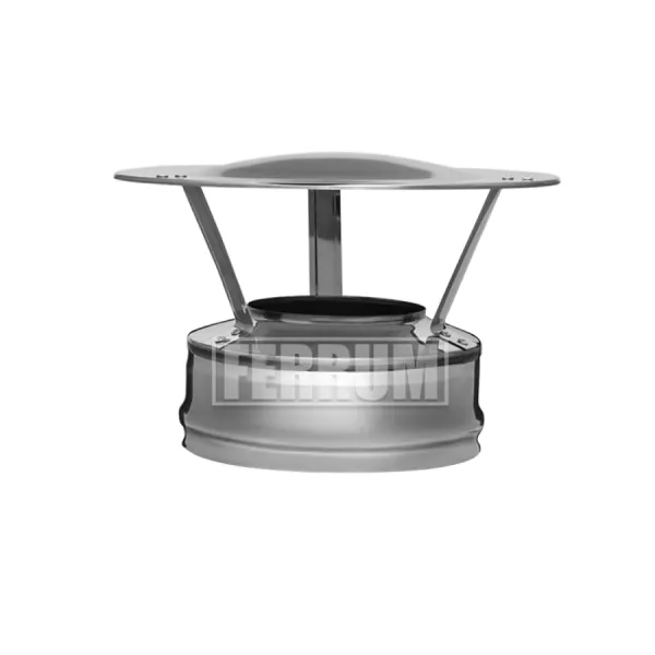 оголовок craft нержавеющий (316/0,8/304/0,5), ф120/220 с ветрозащитой cerablanket черный