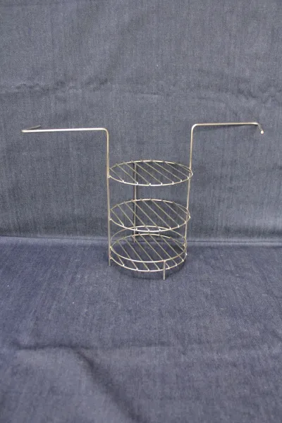 этажерка для тандыра 3-х ярусная d290 h440 мм с ручками и внутр. доп. кольцом нск